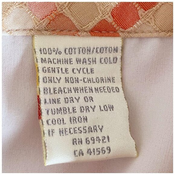 Greg Norman 100% Cotton Golf Skort Modern Checked Pattern in Orange Womens Sz 4 - Picture 9 of 10